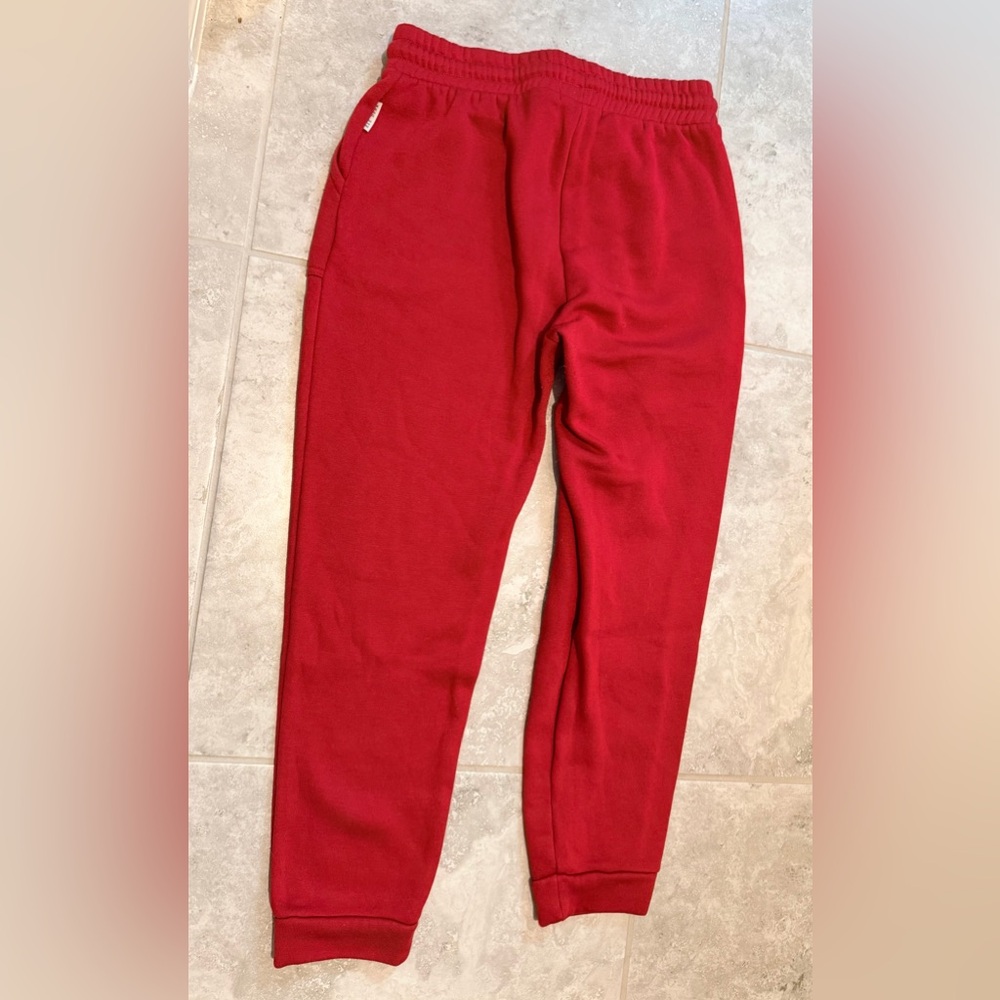 Rae Dunn “BELIEVE.” Red Sweatshirt & Jogger Set | Size S | Cozy Lounge - Picture 6 of 10